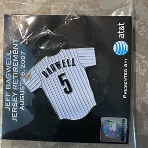 Jeff Bagwell Jersey Retirement Pin Houston Astros #5 Unisex NWT Jersey Pin